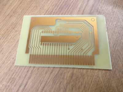 le PCB après gravure